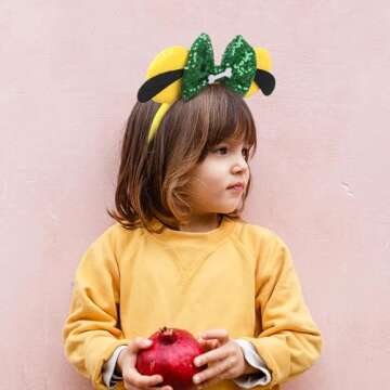 Bianbaistar Dog Mouse Ears Headband - Fun Velvet Hair Accessory