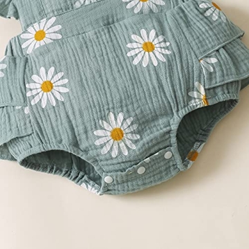 Patpat Daisy Print Baby Romper Set for Girls 100% Cotton