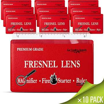 Fresnel Lens Magnifier with Ruler - Compact Outdoor Essential