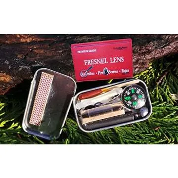 Fresnel Lens Magnifier with Ruler - Compact Outdoor Essential