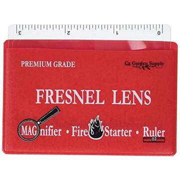 Fresnel Lens Magnifier with Ruler - Compact Outdoor Essential