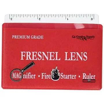 Fresnel Lens Magnifier with Ruler - Compact Outdoor Essential