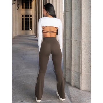 YEOREO Flare Leggings Soft Comfortable Workout Pants