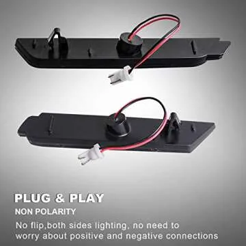 RUXIFEY Smoked LED Side Marker Lights for Camaro 2010-2015