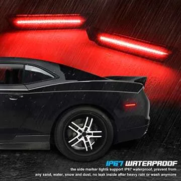 RUXIFEY Smoked LED Side Marker Lights for Camaro 2010-2015