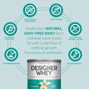 Designer Wellness Designer Whey Protein Powder 12 oz - French Vanilla Flavor