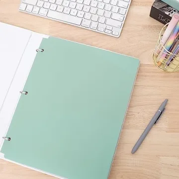 EOOUT 6pcs Heavy Duty Folders with Pockets for School