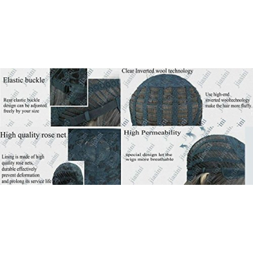 yuehong Women's Long Curly Orange Wig for Cosplay and Parties