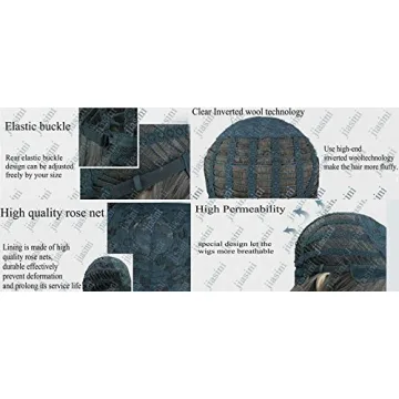 yuehong Women's Long Curly Orange Wig for Cosplay and Parties