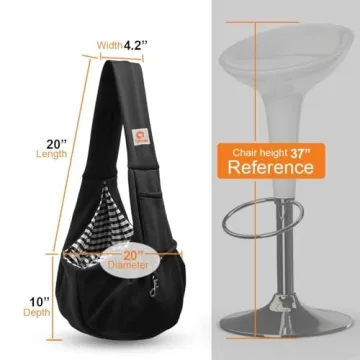 TOMKAS Small Dog Sling Carrier for Safe, Comfortable Travel