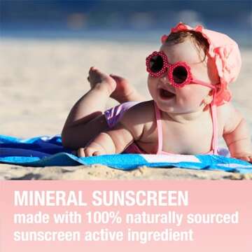 Neutrogena Pure & Free Baby Mineral Sunscreen Lotion with Broad Spectrum SPF 50 & Zinc Oxide, Water-...
