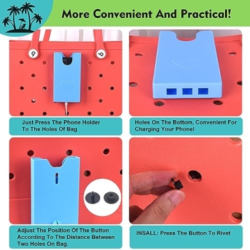 Raymall Phone Holder for Bogg Bags - Universal Cell Phone Case Holder