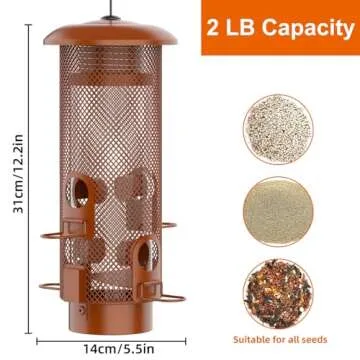Squirrel Proof Bird Feeder for Outdoor Birdwatching