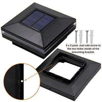 MAGGIFT 15 Lumen Solar Cap Lights for Wooden Posts
