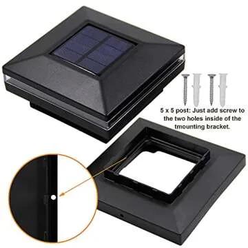 MAGGIFT 15 Lumen Solar Cap Lights for Wooden Posts