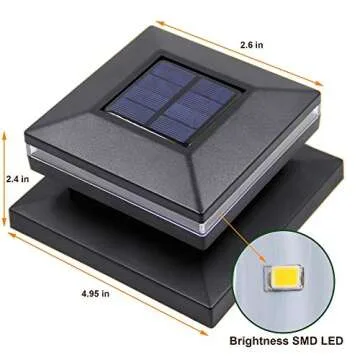 MAGGIFT 15 Lumen Solar Cap Lights for Wooden Posts