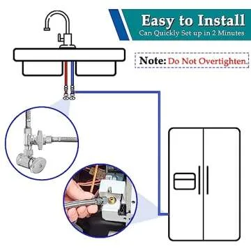 Refrigerator Water Line for Ice Maker Braided - 30' PEX Hose with 1/4" Fitting