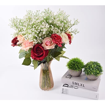 YSBER Real Touch Baby Breath Artificial Flowers Wedding Decor