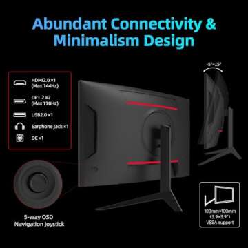KTC 27" Curved Gaming Monitor 170Hz 1ms HDR10