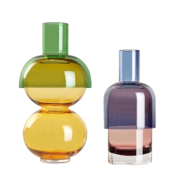 Cloudnola Reversible Glass Vase Set Vibrant Colors Gift