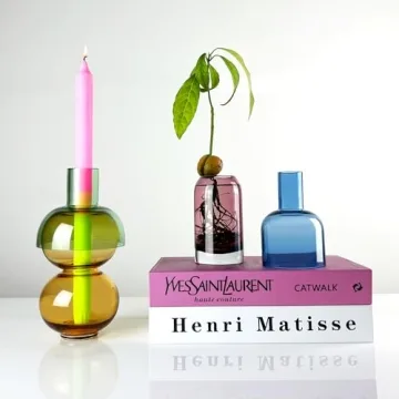 Cloudnola Reversible Glass Vase Set Vibrant Colors Gift