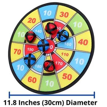 Kids Dart Board Game with 20 Safe Hook-and-Loop Balls