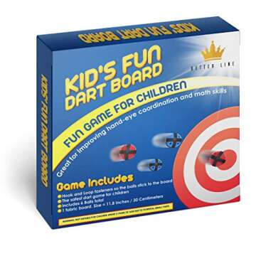 Kids Dart Board Game with 20 Safe Hook-and-Loop Balls