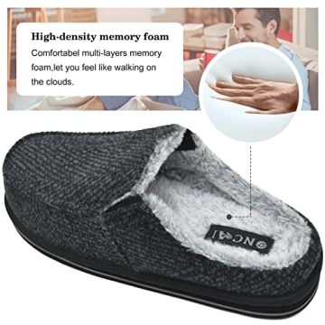 ONCAI Men's Arch Support Slippers for Comfort