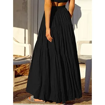 Boho Maxi Skirt with Pockets for Effortless Style