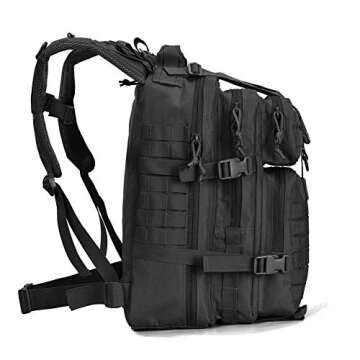 REEBOW GEAR Military Tactical Backpack Small Molle Assault Pack Army Bug Bag Backpacks Rucksack Daypack (Black)