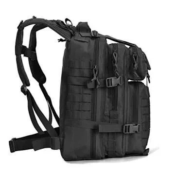 REEBOW GEAR Military Tactical Backpack Small Molle Assault Pack Army Bug Bag Backpacks Rucksack Daypack (Black)