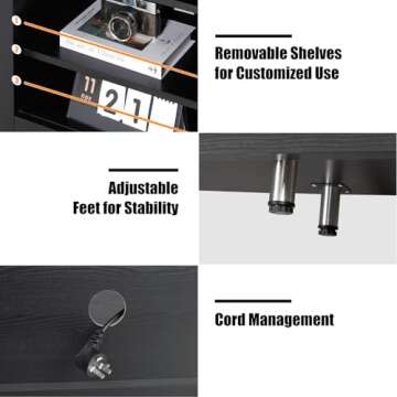 AMERLIFE TV Stand with 23" Electric Fireplace