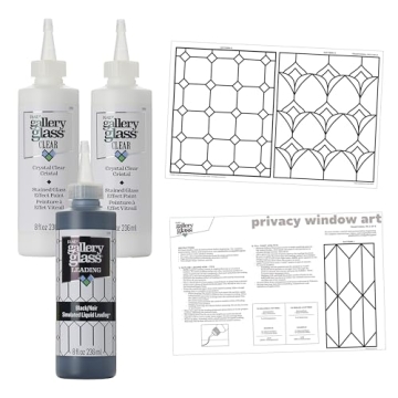 Gallery Glass Privacy Window Stained Glass Paint Set for DIY Arts and Crafts