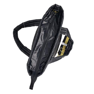 CLARANY Comfortable Light weight Medium size Quilted Tote bag with Pouch and Strap water repellent Black