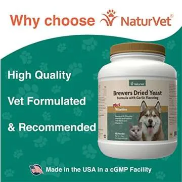 NaturVet Brewer’s Yeast with Garlic – For Healthy Coats