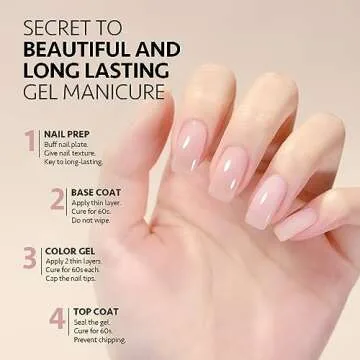 GAOY Jelly Nude Gel Nail Polish, 16ml Sheer Pink Translucent Gel Polish, UV Light Cure for Nail Art DIY, 1710 Pink Wedding