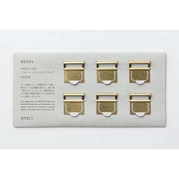 Midori Brass Index Clip Elegant & Functional Accessories