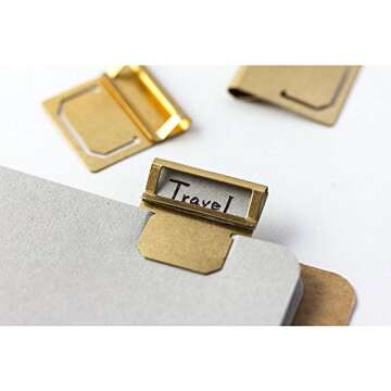 Midori Brass Index Clip Elegant & Functional Accessories