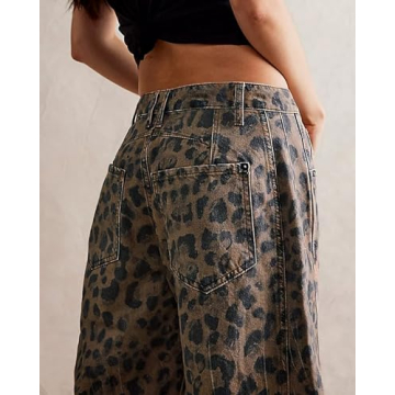 Kedera Women's Baggy Barrel Jeans Stylish Denim Pants