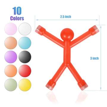 10 Pcs Magnets-Toys-Magnetic-Toys-Men-People, Colorful, Kids Travel Toys, for Refrigerator Magnets, ...
