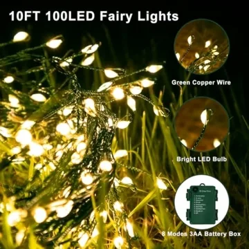 FairyGlim 100 Micro LED Christmas Lights with Timer
