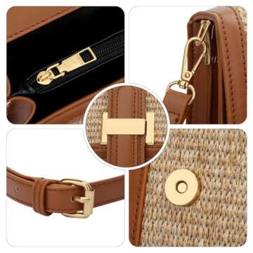 KKXIU Stylish Straw Purse for Summer Adventures