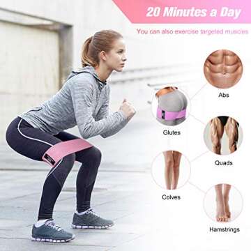 WOOSL Resistance Bands Loop Exercise Bands Booty Bands Workout Bands Hip Bands Wide Resistance Bands for Legs and Butt Resistance Bands for Legs and Butt Booty Band Hip Resistance Band Loop Bands