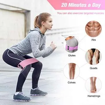 WOOSL Resistance Bands Loop Exercise Bands Booty Bands Workout Bands Hip Bands Wide Resistance Bands for Legs and Butt Resistance Bands for Legs and Butt Booty Band Hip Resistance Band Loop Bands