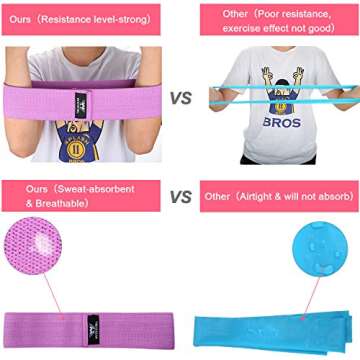 WOOSL Resistance Bands Loop Exercise Bands Booty Bands Workout Bands Hip Bands Wide Resistance Bands for Legs and Butt Resistance Bands for Legs and Butt Booty Band Hip Resistance Band Loop Bands