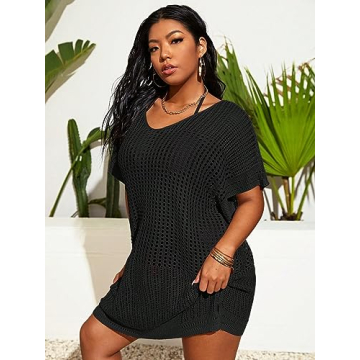 SOLY HUX Plus Size Beach Cover Up Lightweight & Stylish