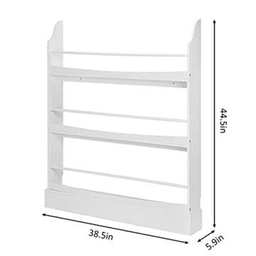 UTEX Kids Bookshelf, 3 Tiers Book Shelf and Storage for Kids Rooms, Kids Bookcase Rack Wall for Bedr...