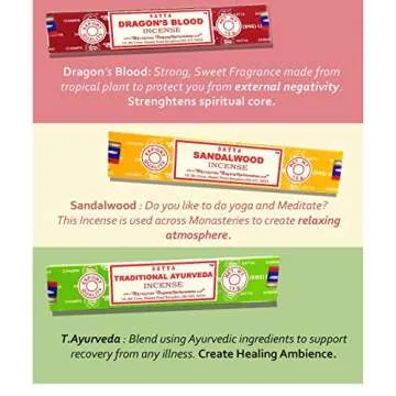 Nag Champa Incense Sticks Variety- Pack (12 Incenses, 140+ Sticks)