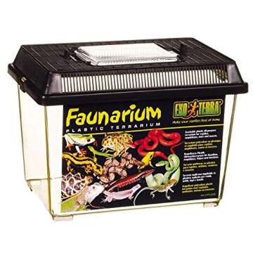 Compact Exo Terra Faunarium Plastic Reptile Terrarium - Small Size, Easy Access!
