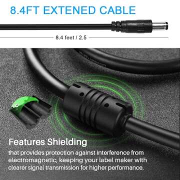 UL Listed 12V Power Supply Charger Adapter for Yamaha PA130 PA150, Power Cord for Yamaha PSR, YPG, YPT, DGX, DD Series Keyboard - Only Compatible for Listed Models (8.4 Ft Long Cord)